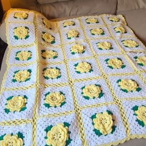 Hand Crocheted Vintage Afghan